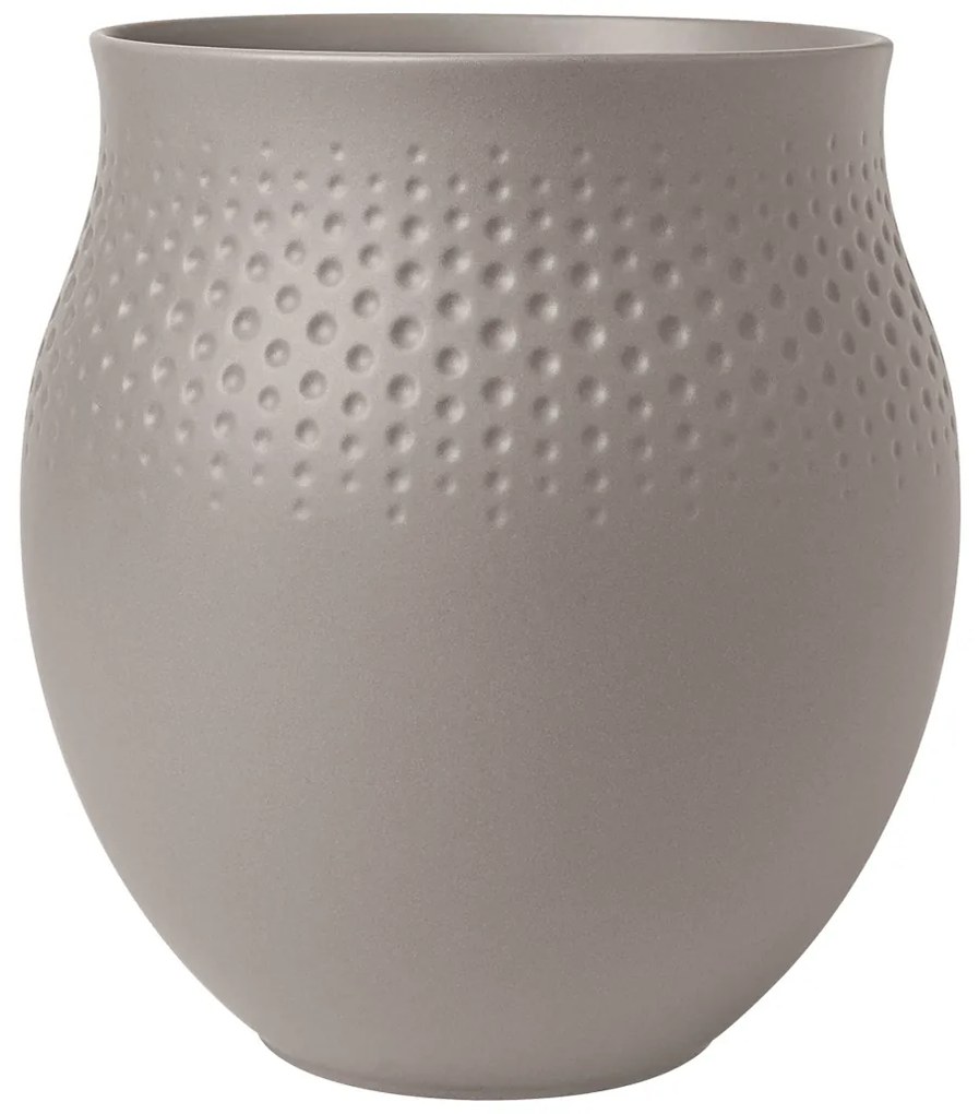 Perle váza nagy Manufacture Collier taupe, h. 16,6 cm - Villeroy & Boch
