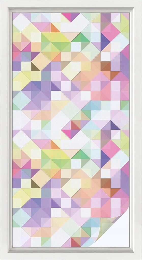 Ablakfólia öntapadós adatvédelem Absztrakt mozaik 50x100