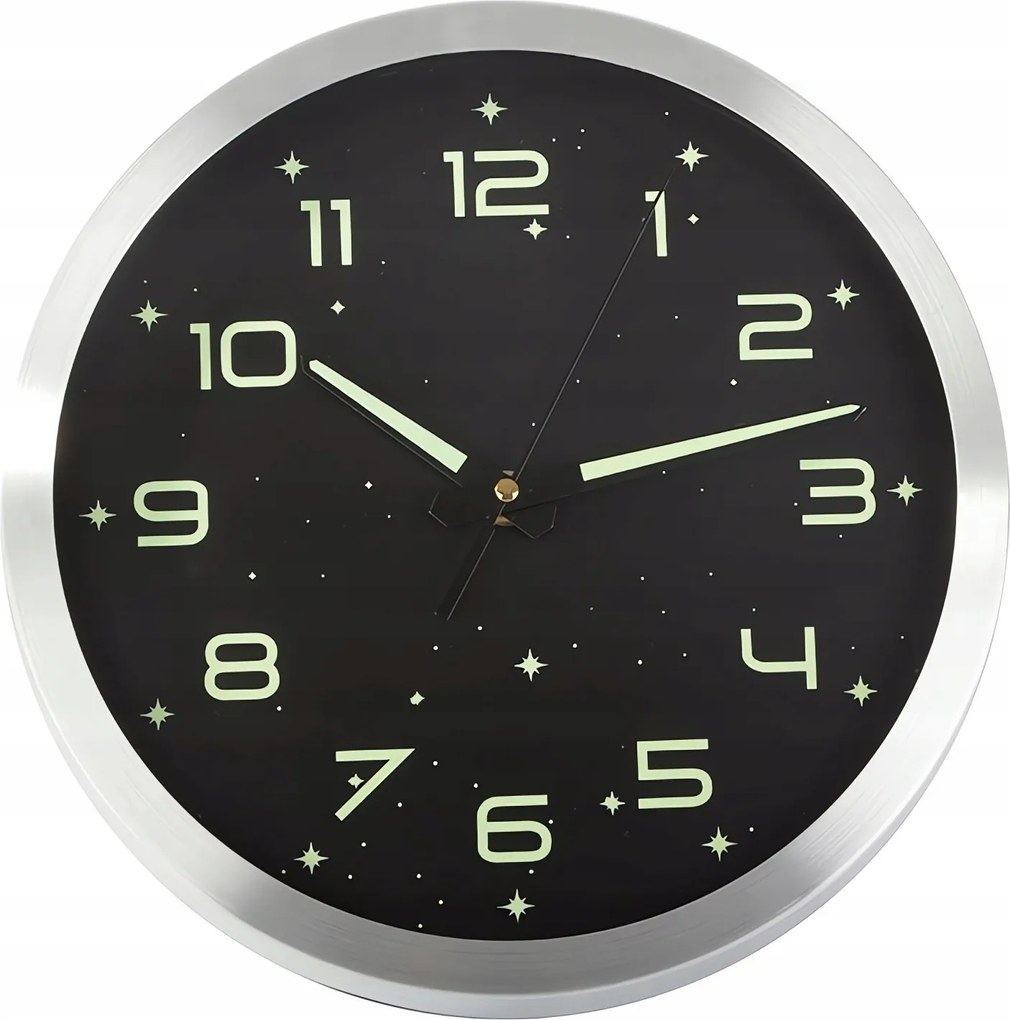 Verk 27454 Falióra, analóg, fluoreszkáló, 25 cm, ezüst