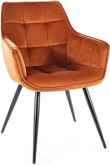 Kárpitozott szék karfával étkező konyha fahéj Liliom