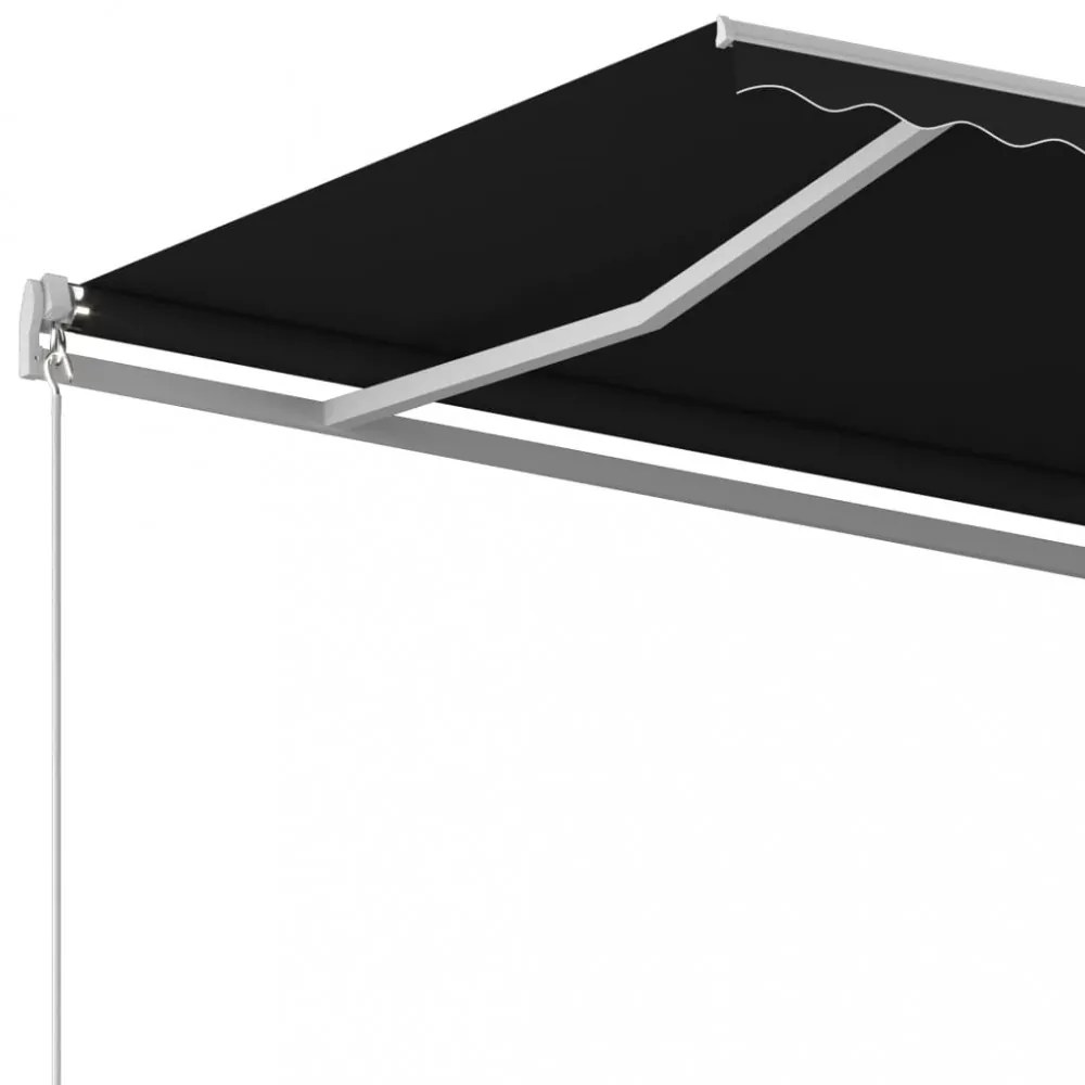 antracitszürke kézzel kihúzható napellenző 400 x 350 cm