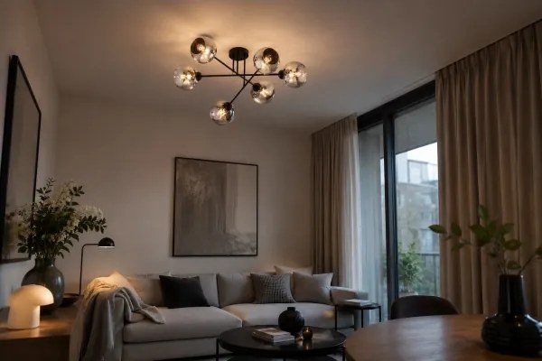 Brilagi - Plafonra szerelhető DIOR csillár 6xE27/60W/230V fekete/füstszürke