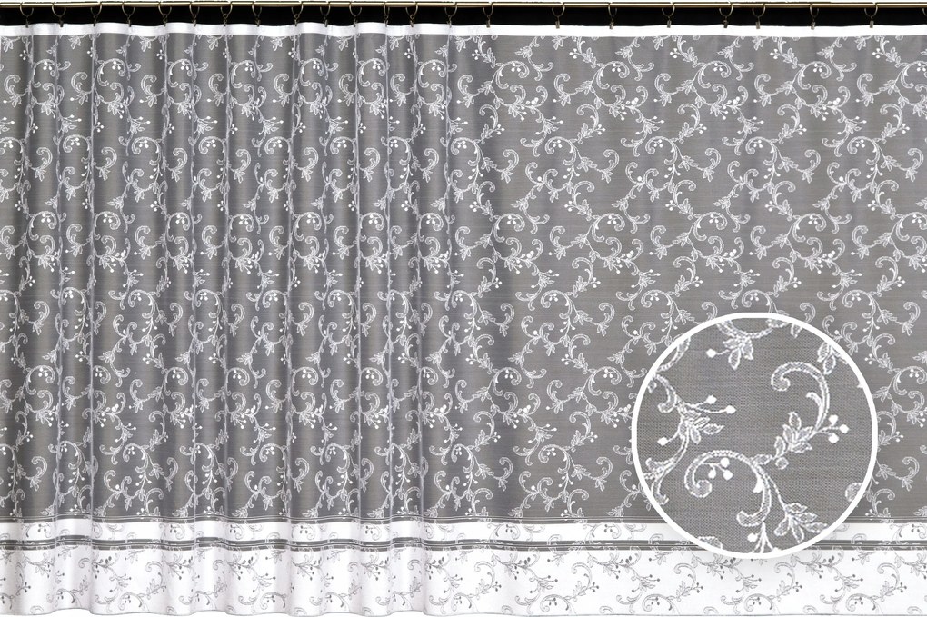 Mg Függöny jacquard Z030 Fehér 250x160cm M szalag
