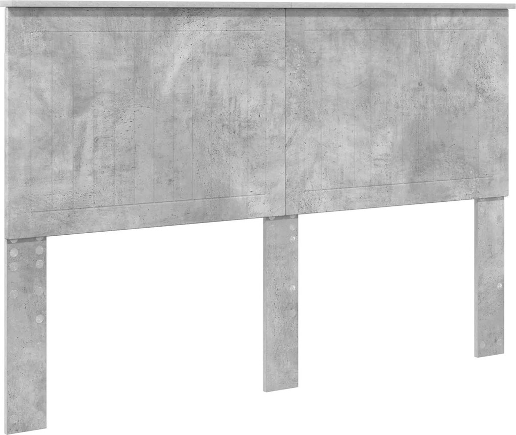 vidaXL Fejtámla fejtámlával Beton Szürke 150 cm Faanyag