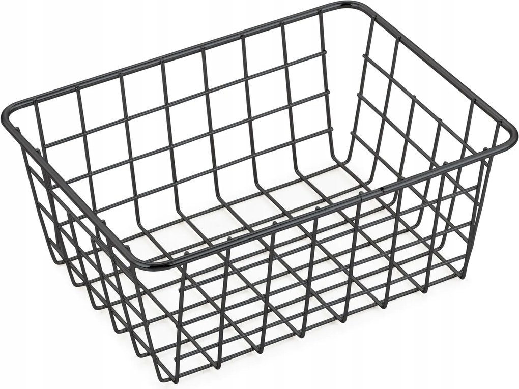 Elegáns Filum drótkosár fekete színben ideális tároláshoz
