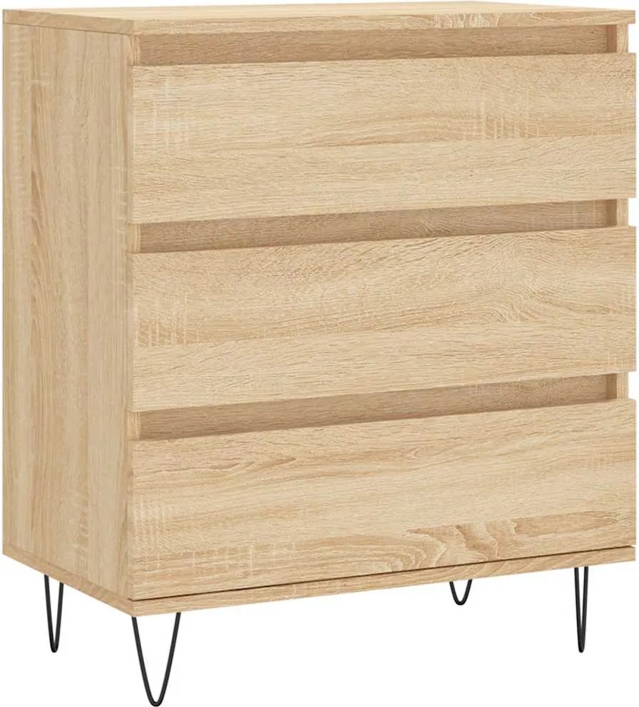 vidaXL sonoma tölgy színű szerelt fa tálalóasztal 60 x 35 x 70 cm