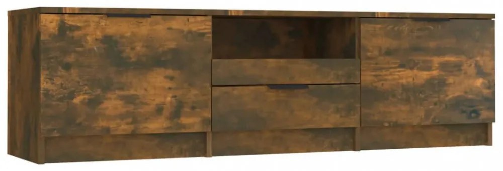 füstös tölgy színű szerelt fa TV-szekrény 140 x 35 x 40 cm