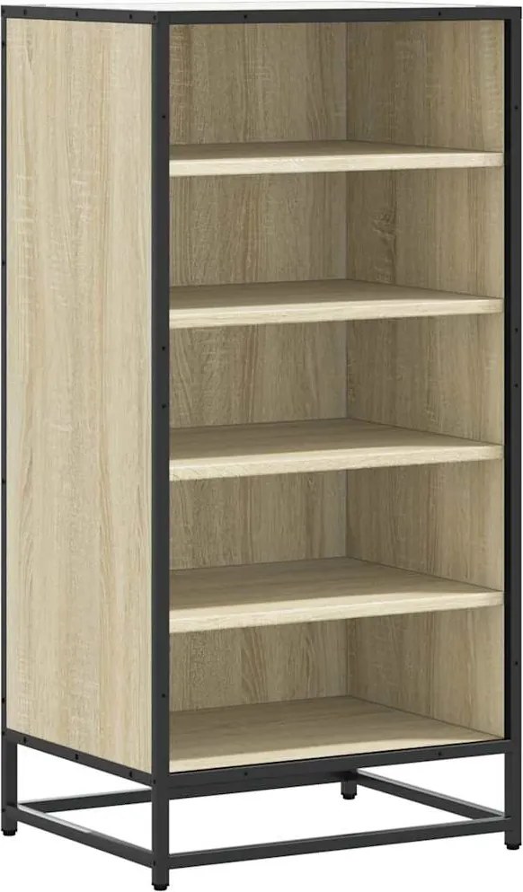vidaXL sonoma tölgy színű szerelt fa cipőtartó 48x38x97,5 cm