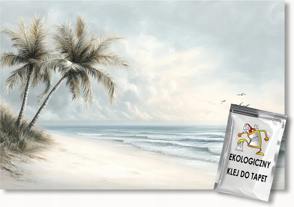 Fotótapéta Flizelina Tájkép Tenger Óceán Hullámok Tengerpart Pálmafák 400x280 ragasztó