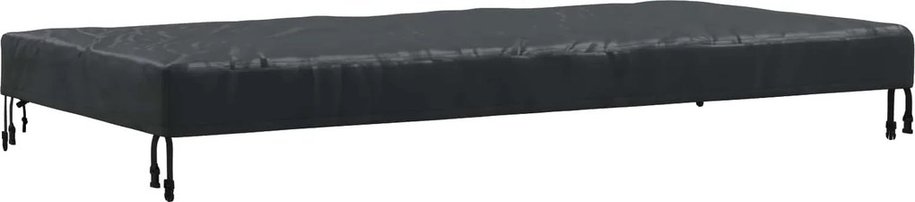 vidaXL Asztal Fedő Egyszínű Fekete 162 x 92 x 15 cm szövet