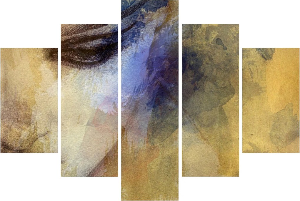 Kép - női portré, rajz (150x105 cm)