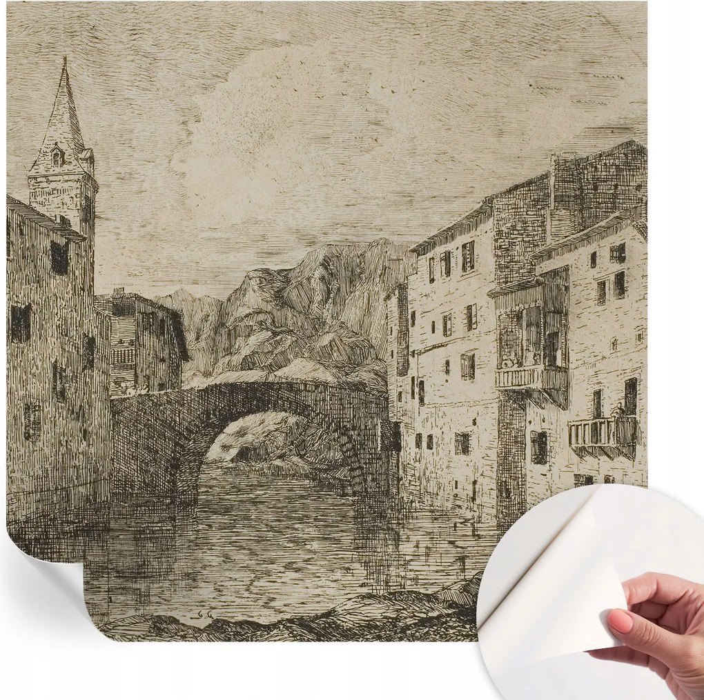 Öntapadós tapéta Divatos 3D fali ragasztóval Városi panoráma 250x250 cm