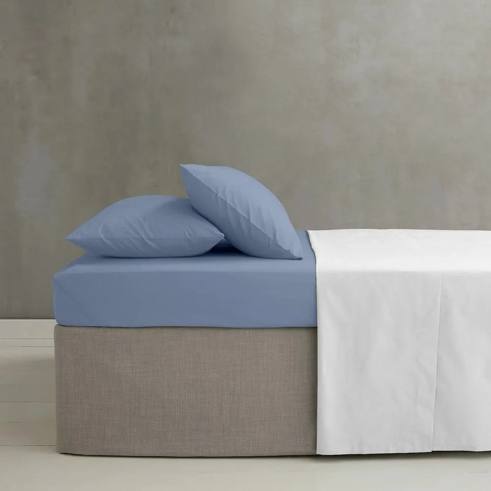 Kék gumis perkál lepedő 90x190 cm Easy Iron Percale – Catherine Lansfield
