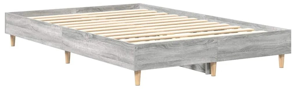 sonoma tölgyszínű szerelt fa ágykeret matrac nélkül 120 x 200cm