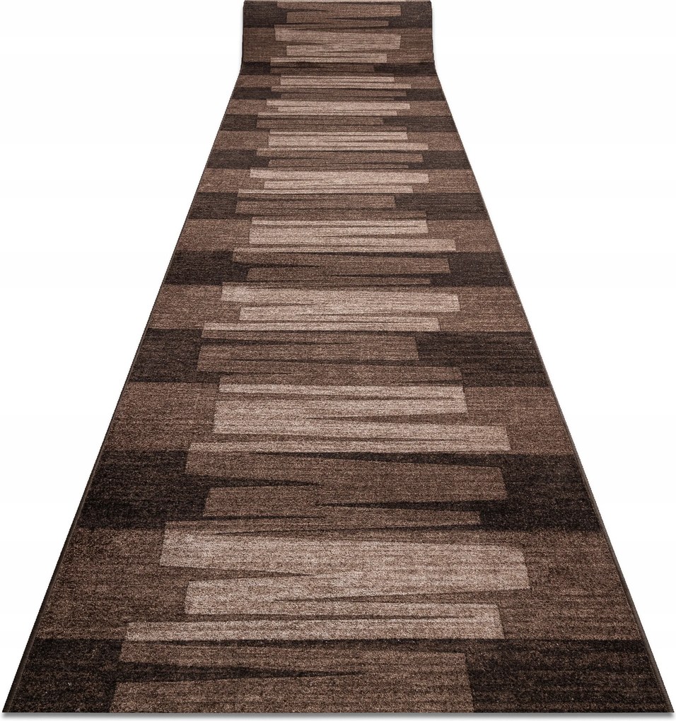 Futószőnyeg Gumírozott Via Veneto 100 cm barna Csíkos Előszoba ^*Q1832