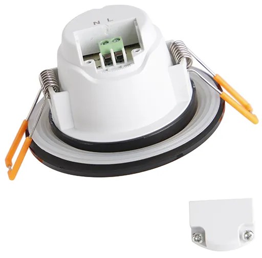 6 db-os beépíthető spotlámpa készlet fekete LED-del 3 fokozatú dimmerrel IP65 - Blanca