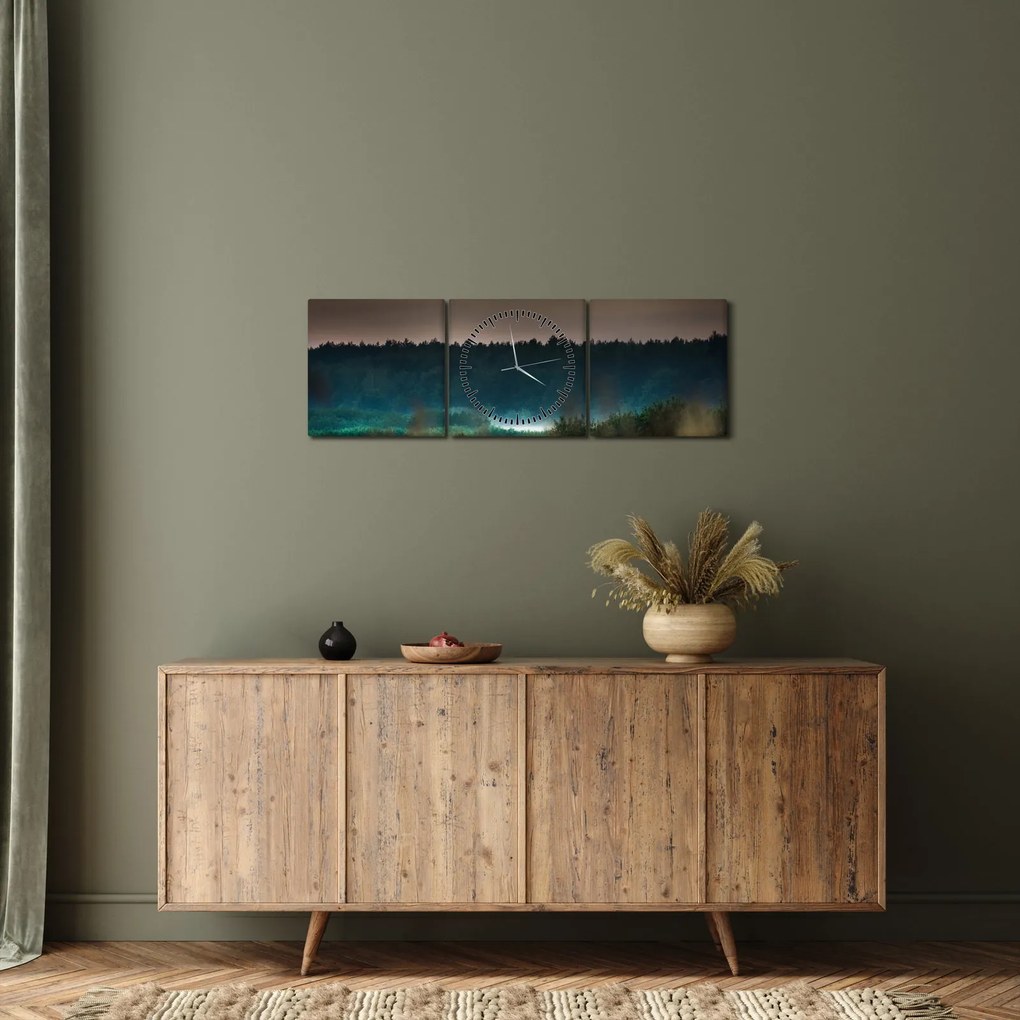 Kép - Hegyi táj (órával) (90x30 cm)