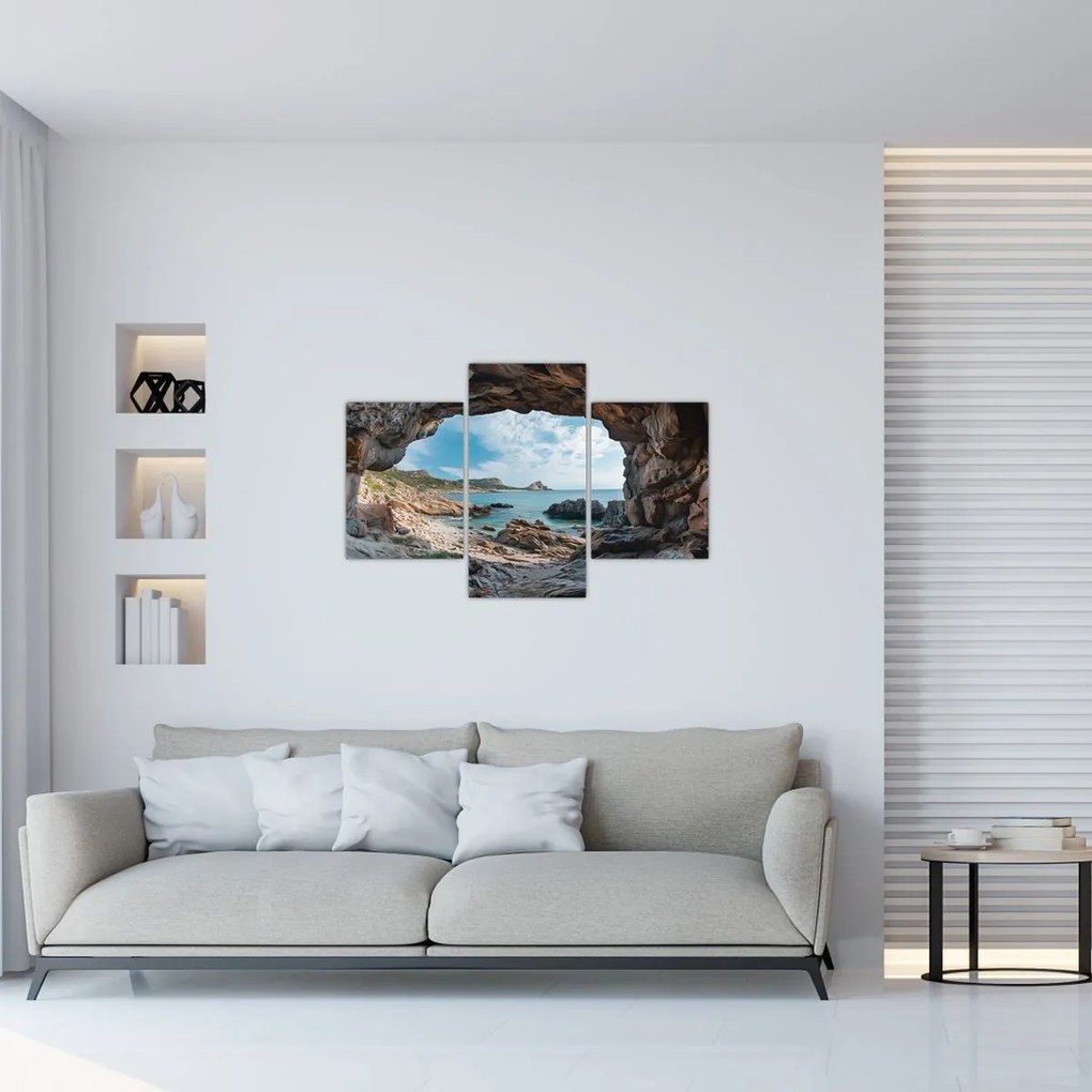 Kép - Barlang a tenger mellett (90x60 cm)