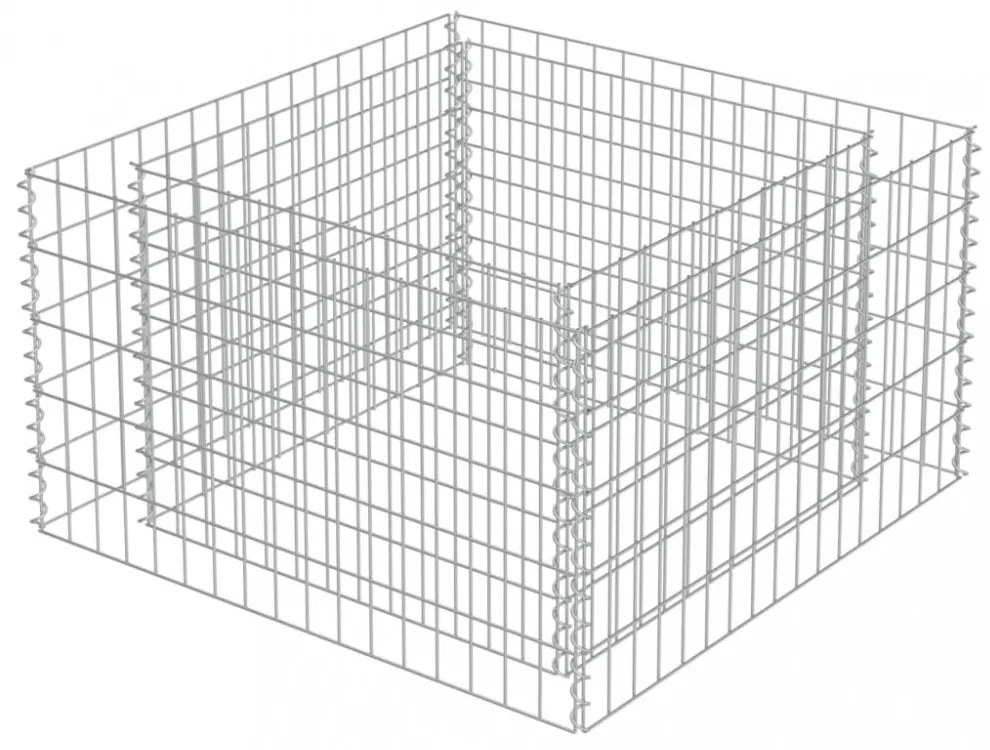 horganyzott acél gabion magaságyás 90 x 90 x 50 cm
