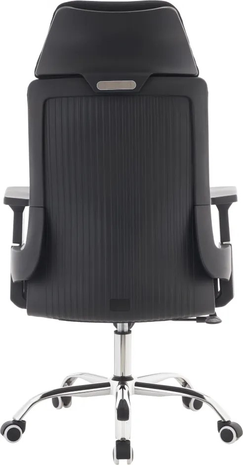 Irodai szék, fekete/króm, teherbírás 150 kg, HOLGER