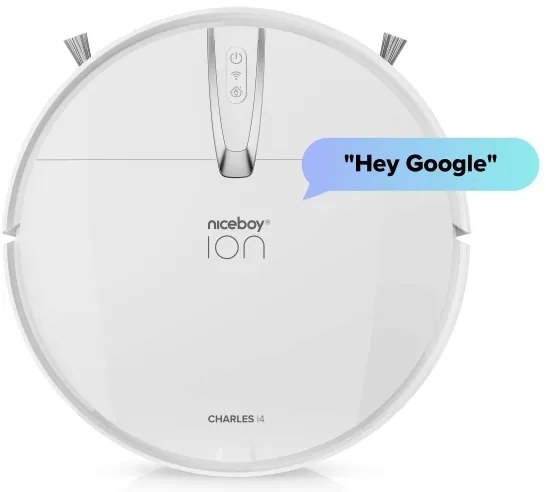 Niceboy ION Charles i4 - Intelligens robotporszívó 2in1 4400 mAh Wi-Fi fehér + távirányító
