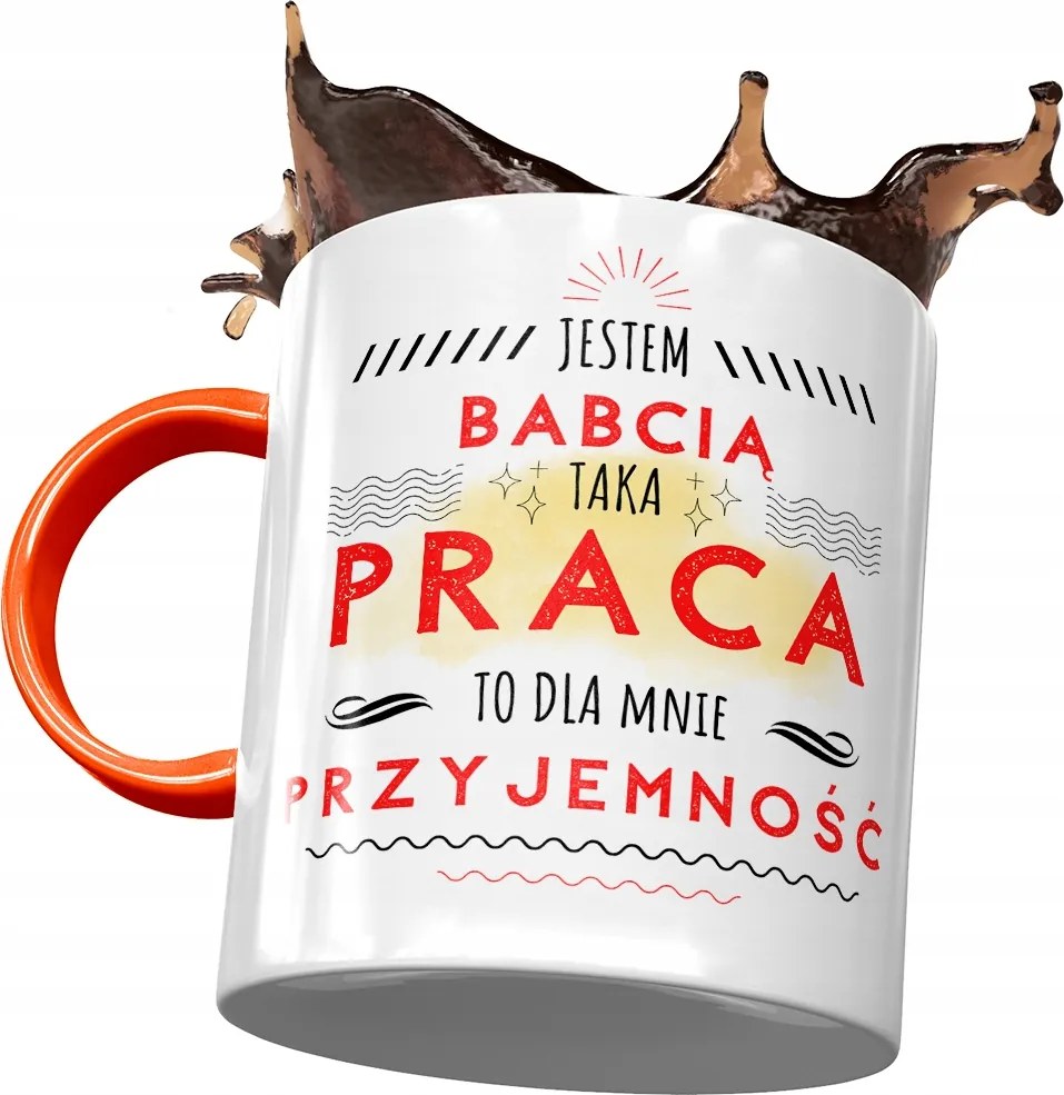 Narancssárga bögre Nagymama Napjára Nyomtatott Fotóval