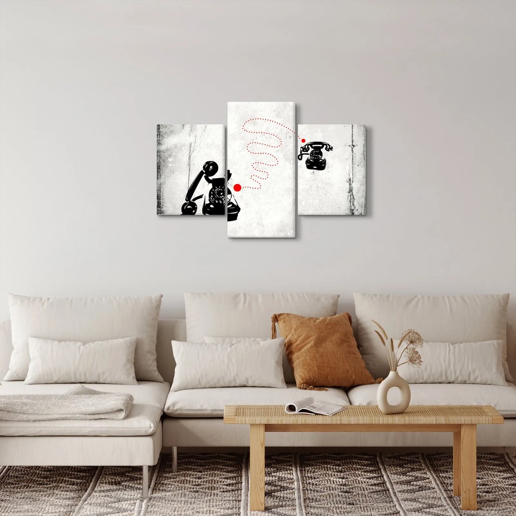 Kép - Telefon rajza Banksy stílusában (90x60 cm)