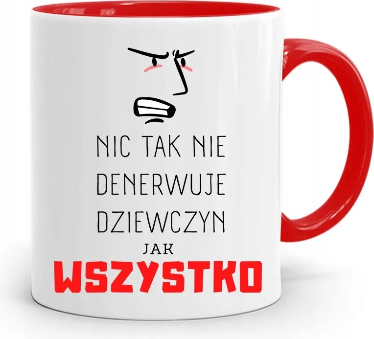 Piros Bögre Lányoknak Minden Idegesítő, fényképes nyomattal