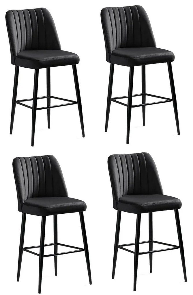 Vento Black bárszék szett, 4 db, 4 db