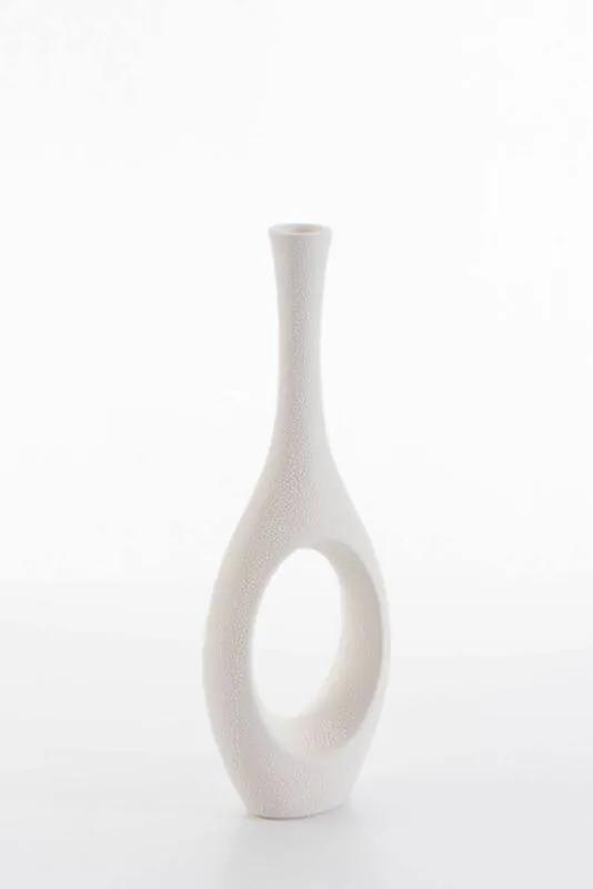 Riso váza Krémszín 12x6x36 cm