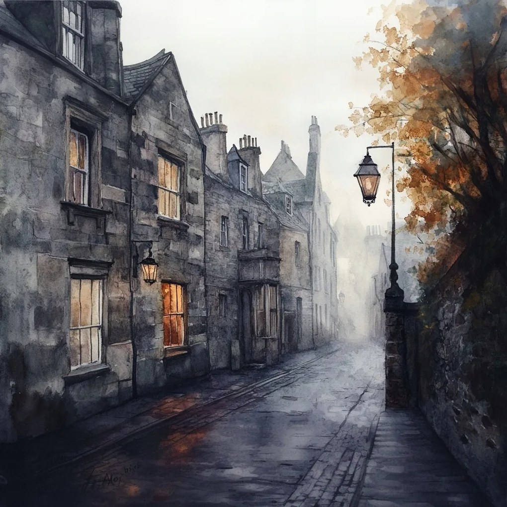 Vászonkép Canvas Város Skócia Edinburgh Este Alkonyat 80x80