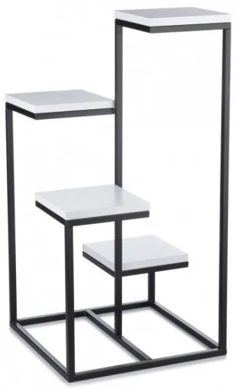 KASKADA virágtartó állvány 79x40 cm fekete/fehér