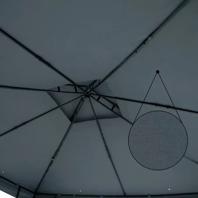 Deuba Lorca kerti pavilon 3x3 m - antracit