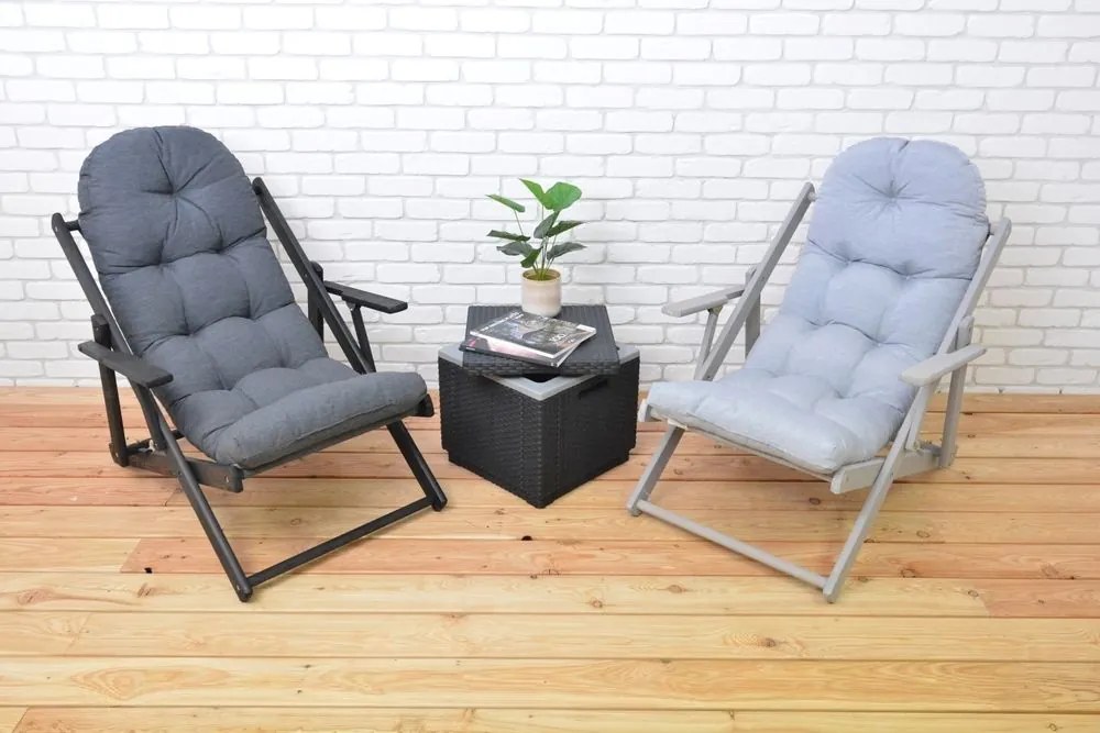 ROJAPLAST Kerti napozóágy  BORNEO szürke