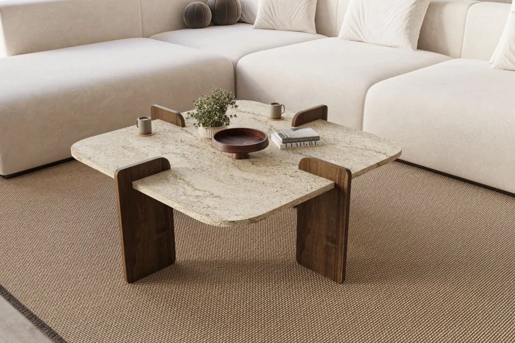 Poalla - Travertine, Walnut