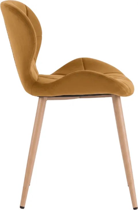 Étkezőszék MANGO VELVET, mustársárga