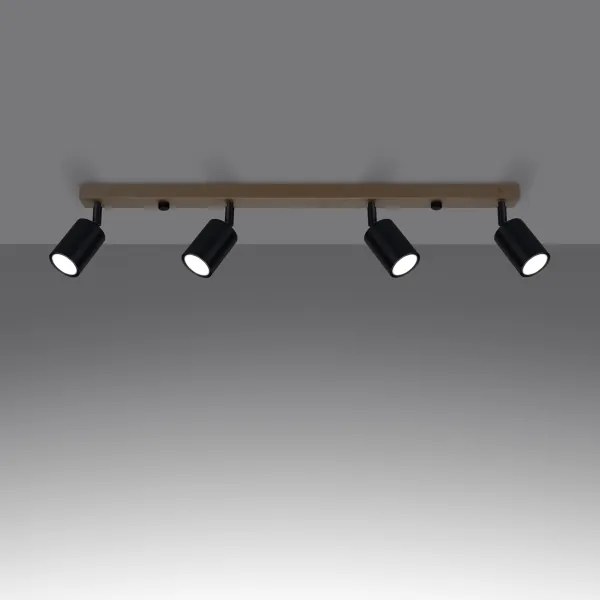 Sollux SL.1294 - Spotlámpa VERDO 4xGU10/10W/230V fekete