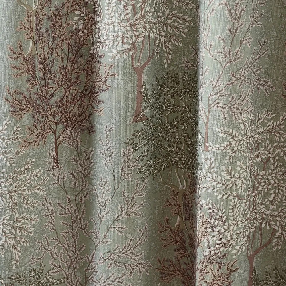 Zöld függöny szett 2 db-os 168x229 cm Woodland Trees – Catherine Lansfield