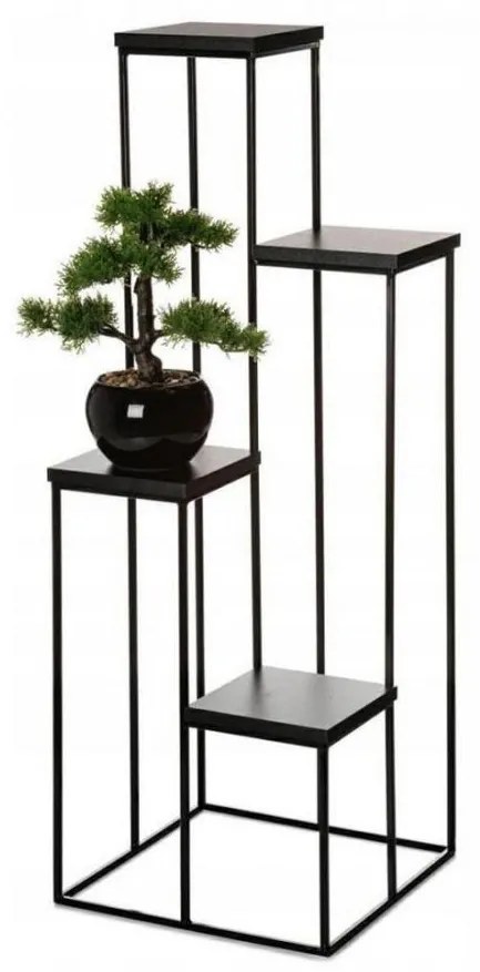 KASKADA virágtartó állvány 110x40 cm fekete