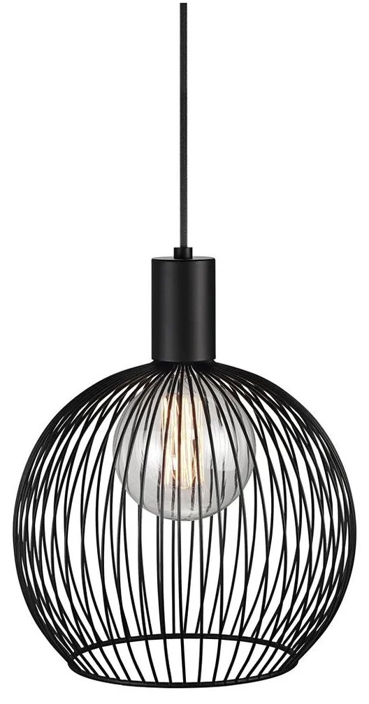 NORDLUX Aver 30 1 ágú függeszték, fekete, E27, max. 60W, 30cm átmérő, 84243003