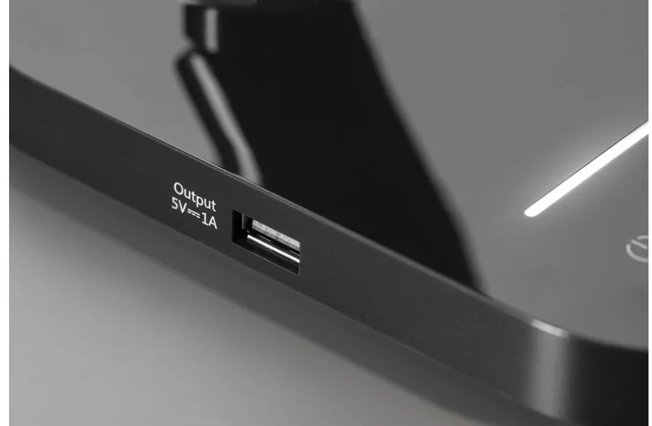 Lámpa Asztali GALE 8W, 550lm, AC220-240V, 5-CCT, 10 fokozatú fényerő, PF>0,5,RA>80, fekete