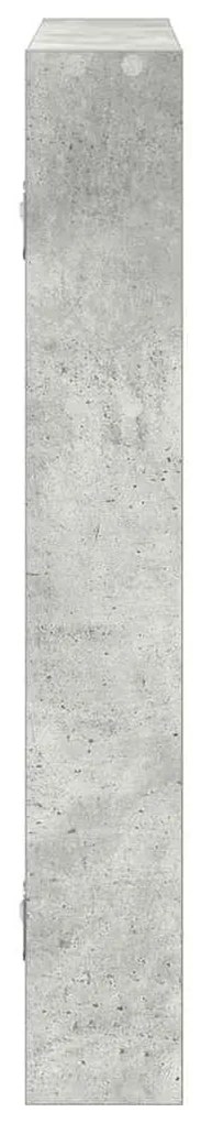 betonszürke szerelt fa fali polc 43 x 9 x 60 cm