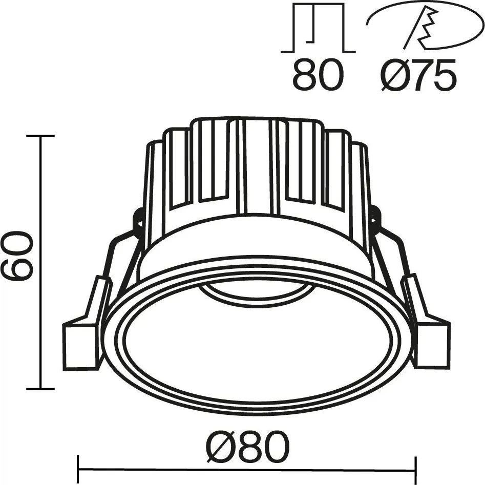 Maytoni Round DL058-12W3K-B 1x12W/LED 3000K 910lm IP20