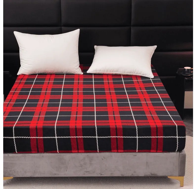 ALBURY 90x200 cm piros mikroplüss lepedő