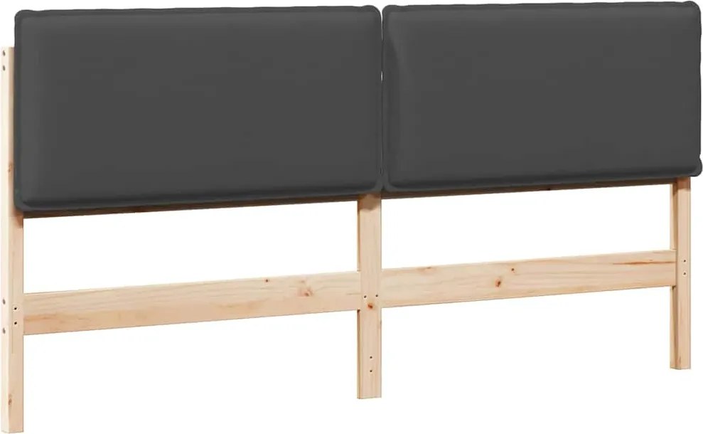 vidaXL Kárpitozott fejtámla Természetes és sötétszürke 180 cm