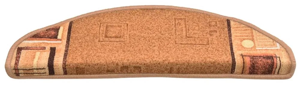 5 db bézs öntapadó lépcsőszőnyeg 65x21x4 cm