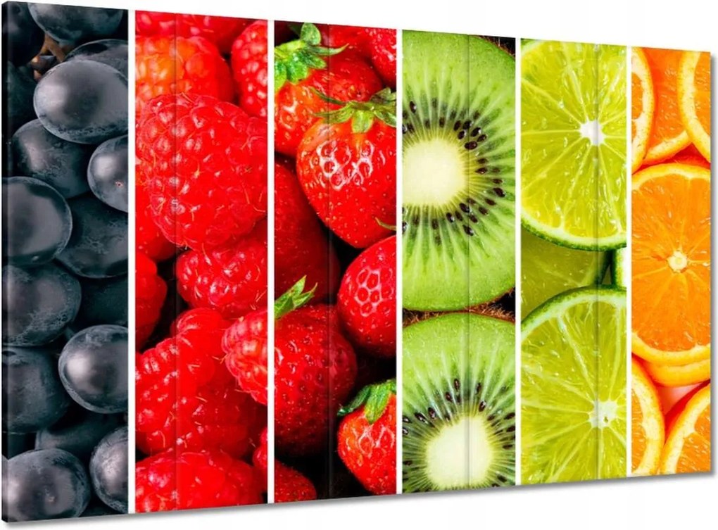 Vászonkép 100x70 Szivárványos gyümölcs mix
