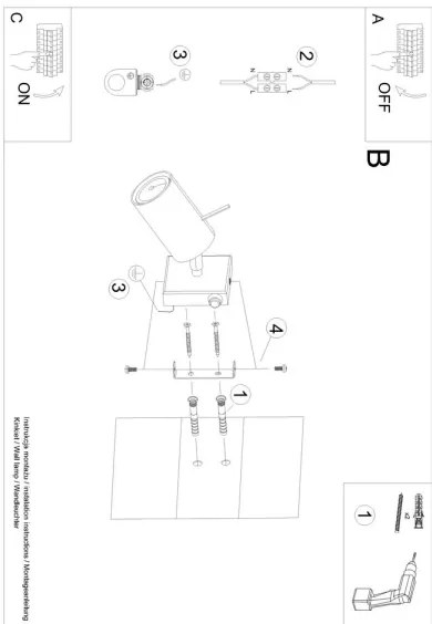 Sollux SL.1024 - Fali spotlámpa RING 1xGU10/10W/230V fehér