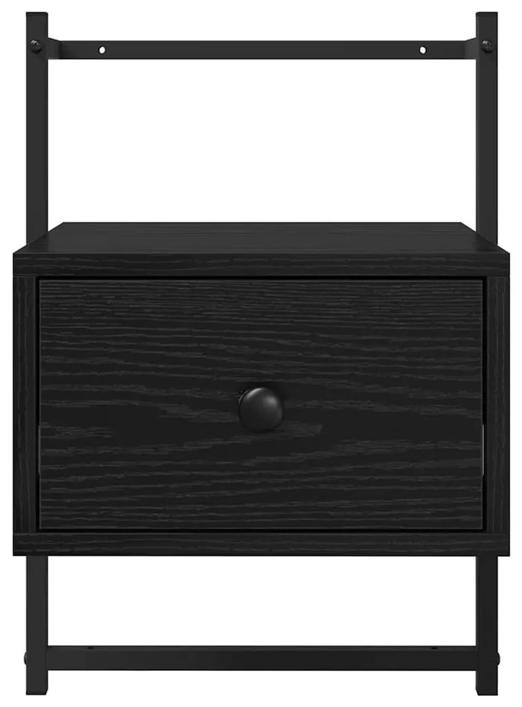 Éjjeliszekrény 2 pcs Fekete tölgy 35 x 30 x 51 cm Faanyag