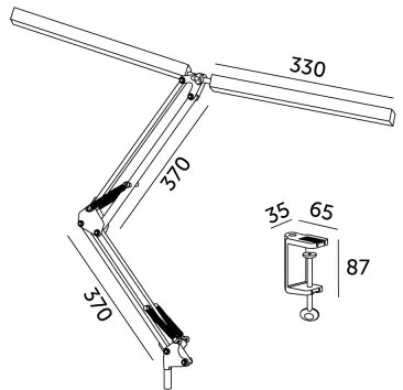 Fényerőszabályozható LED asztali lámpa TENUIX DUO LED/15W/230V 3000-6000K